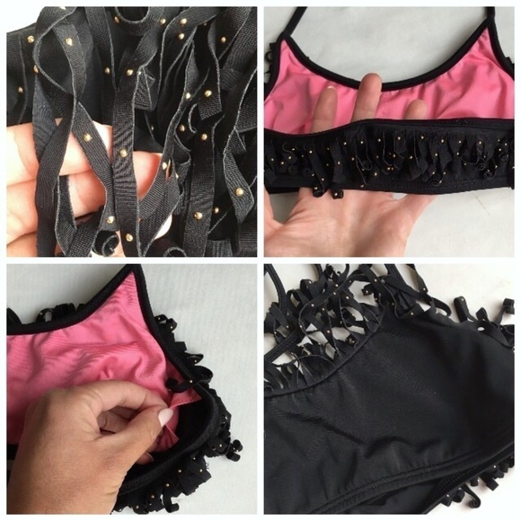 PINK Victoria's Secret Strapless & Fringe Bikini Tops - Picture 5 of 8